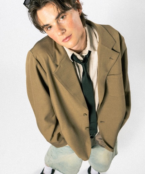 Elanque(エランク)の「tailored jacket / テーラードジャケット(テーラードジャケット・メンズ・グレー/ブラウン・MEDIUM/LARGE)」の14枚目の写真