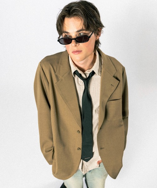 Elanque(エランク)の「tailored jacket / テーラードジャケット(テーラードジャケット・メンズ・グレー/ブラウン・MEDIUM/LARGE)」の5枚目の写真