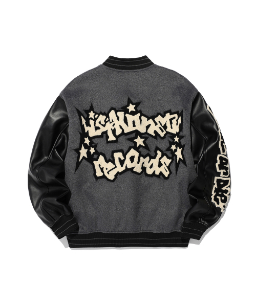 ISTKUNST(イストクンスト)の「STARS VARSITY JACKET_GREY(IK2EFMB930A)(スタジャン・レディース・グレー・M/L/S)」の2枚目の写真