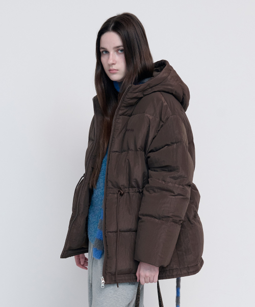 ROLAROLA(ロラロラ)の「HOODED DUCK DOWN PUFFER PADDING BROWN(ダウンジャケット/コート・レディース・ブラウン・FREE)」の2枚目の写真