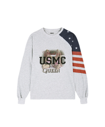 GRAILZ（グレイルズ）の「USMC OVER GRAPHIC LONG SLEEVE [GRAY]（Tシャツ/カットソー）」