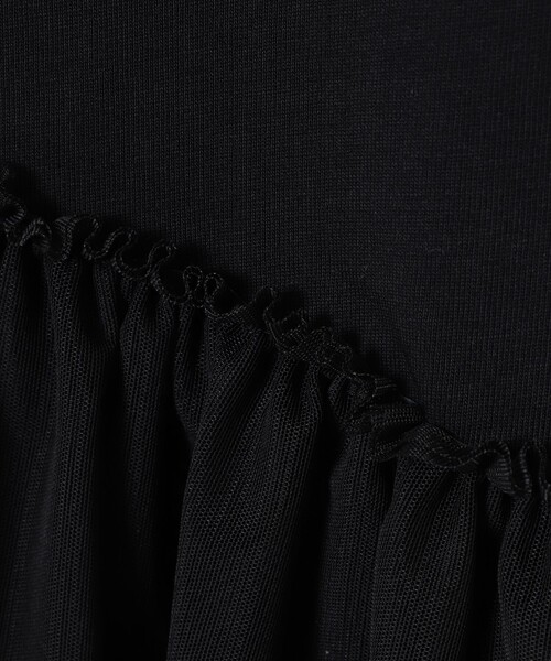 Ray BEAMS(レイビームス)の「チュール キリカエ アシンメトリー ヘム Tシャツ(Tシャツ/カットソー・レディース・ホワイト/ブラック・ONE SIZE)」の15枚目の写真