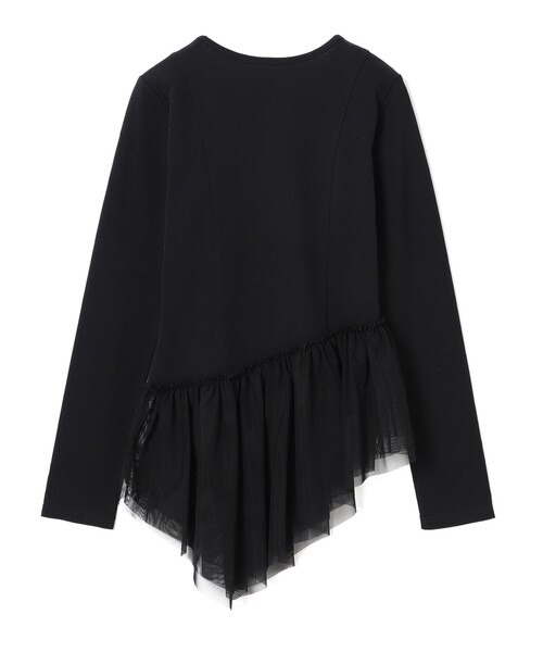 Ray BEAMS(レイビームス)の「チュール キリカエ アシンメトリー ヘム Tシャツ(Tシャツ/カットソー・レディース・ホワイト/ブラック・ONE SIZE)」の16枚目の写真
