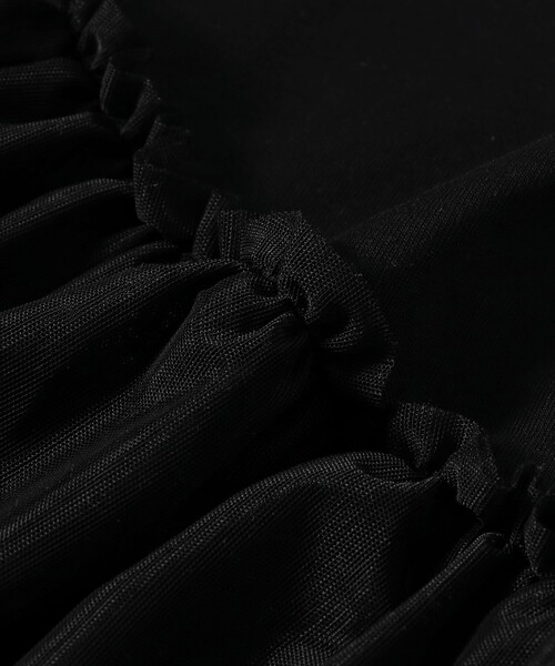 Ray BEAMS（レイビームス）の「チュール キリカエ アシンメトリー ヘム Tシャツ（Tシャツ/カットソー・レディース・ホワイト/ブラック・ONE SIZE）」の19枚目の写真