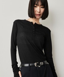 HANNE | シアーヘンリーネックロンTEE(Tシャツ/カットソー)