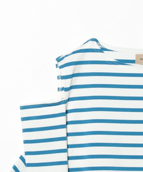 maturely(マチュアリー)の「maturely / ボーダー オープン ショルダー ロングスリーブ カットソー(Tシャツ/カットソー・レディース・ネイビー/ロイヤルブルー・ONE SIZE)」の17枚目の写真