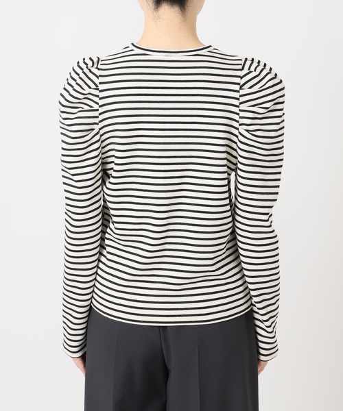 OUTDOOR PRODUCTS（アウトドアプロダクツ）の「≪/WEB限定カラーあり≫ボリュームスリーブボーダープルオーバー（Tシャツ/カットソー・レディース・グレー/レッド/ブラウン/ブラック・FREE）」の15枚目の写真