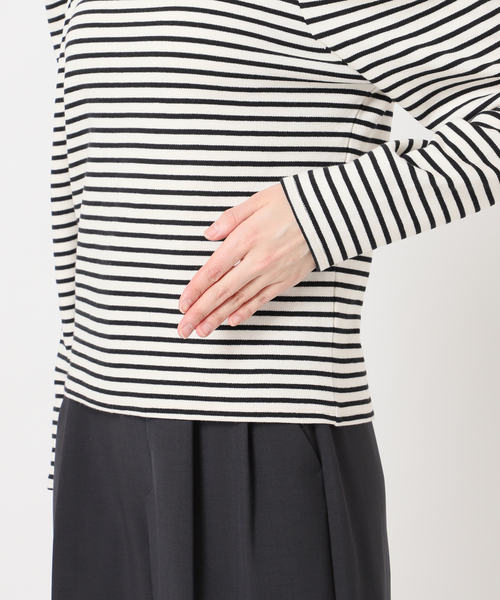 OUTDOOR PRODUCTS（アウトドアプロダクツ）の「≪/WEB限定カラーあり≫ボリュームスリーブボーダープルオーバー（Tシャツ/カットソー・レディース・グレー/レッド/ブラウン/ブラック・FREE）」の18枚目の写真