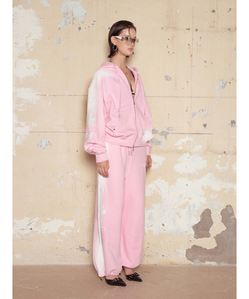 HILLDA（ヒルダ）の「スモッグモチーフワイドストリングスウェットパンツ[ピンク]（スウェットパンツ・レディース・その他・FREE）」の11枚目の写真