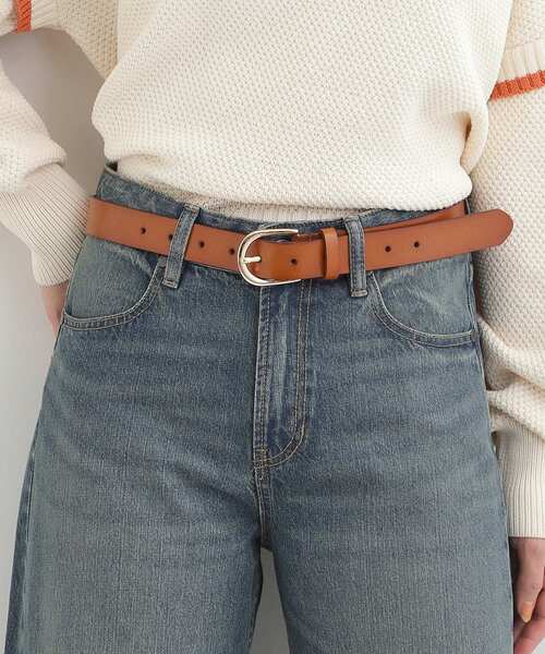 SHOO・LA・RUE（シューラルー）の「シンプル牛革ベルト（3cm巾）（ベルト・レディース・キャメル/ブラック/ブラウン系その他・00）」の8枚目の写真