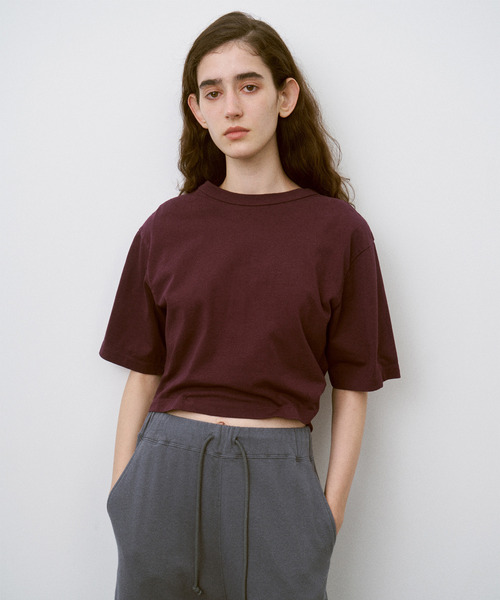 UNFIL(アンフィル)の「UNFIL アンフィル / cotton open-end yarn garment dyeing wrapped-front C/D コットンオープンエンドヤーンガーメントラップフロントカーディガン / WXSP-UW134(カーディガン/ボレロ・レディース・ブルー系その他/バーガンディー・1)」の1枚目の写真