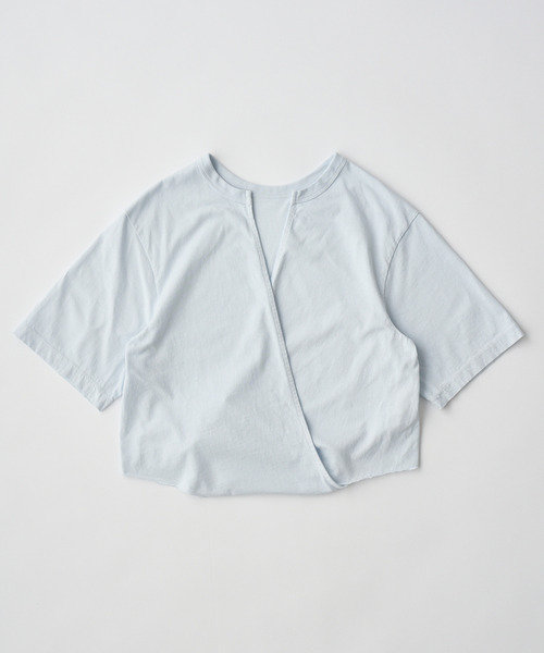UNFIL(アンフィル)の「UNFIL アンフィル / cotton open-end yarn garment dyeing wrapped-front C/D コットンオープンエンドヤーンガーメントラップフロントカーディガン / WXSP-UW134(カーディガン/ボレロ・レディース・ブルー系その他/バーガンディー・1)」の5枚目の写真