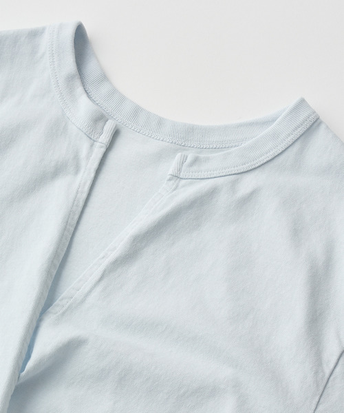 UNFIL(アンフィル)の「UNFIL アンフィル / cotton open-end yarn garment dyeing wrapped-front C/D コットンオープンエンドヤーンガーメントラップフロントカーディガン / WXSP-UW134(カーディガン/ボレロ・レディース・ブルー系その他/バーガンディー・1)」の7枚目の写真