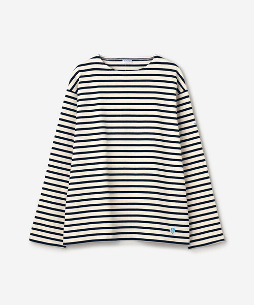 ORCIVAL（オーシバル）の「ORCIVAL | コットンロード クルーネック ワイドフレンチバスクTシャツ MEN（Tシャツ/カットソー・メンズ・イエロー系その他/ブルー系その他2/ホワイト系その他5/グレー系その他/ブラウン系その他2/ブラック系その他/ブルー系その他/レッド系その他・3/4/5）」の2枚目の写真