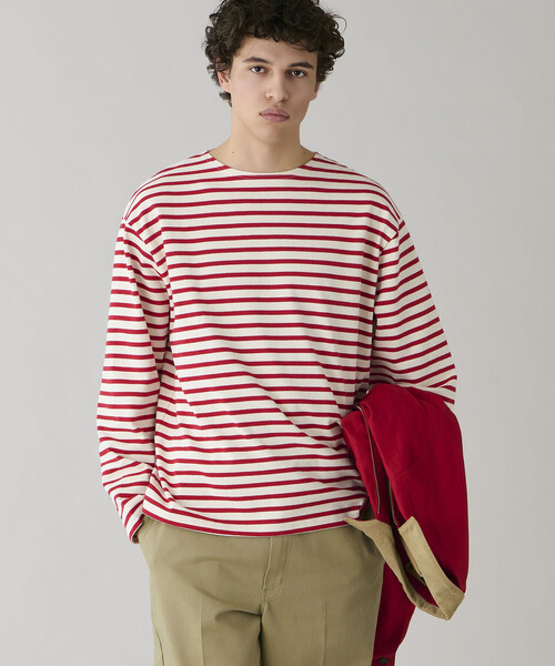 ORCIVAL（オーシバル）の「ORCIVAL | コットンロード クルーネック ワイドフレンチバスクTシャツ MEN（Tシャツ/カットソー・メンズ・イエロー系その他/ブルー系その他2/ホワイト系その他5/グレー系その他/ブラウン系その他2/ブラック系その他/ブルー系その他/レッド系その他・3/4/5）」の14枚目の写真