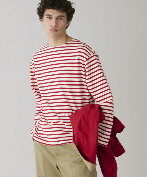 ORCIVAL（オーシバル）の「ORCIVAL | コットンロード クルーネック ワイドフレンチバスクTシャツ MEN（Tシャツ/カットソー・メンズ・イエロー系その他/ブルー系その他2/ホワイト系その他5/グレー系その他/ブラウン系その他2/ブラック系その他/ブルー系その他/レッド系その他・3/4/5）」の13枚目の写真