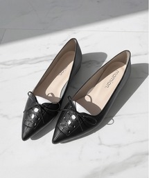 レースアップ」に該当するパンプス（ポインテッドトゥ）ファッション