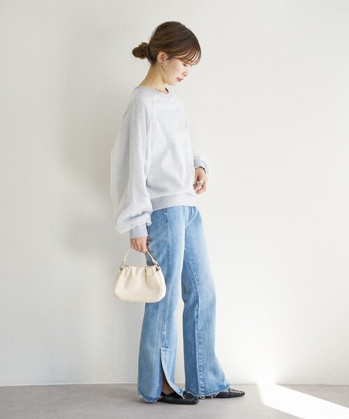 Kastane(カスタネ)の「【一部店舗限定】B オーガンジーレイヤードスウェット(スウェット・レディース・ライトグレー/ピンク/アイボリー・FREE)」の17枚目の写真