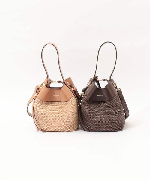 LORISTELLA（ロリステッラ）の「【LORISTELLA/ロリステッラ】キューブワンハンドル雑材コンビバッグ（ショルダーバッグ・レディース・ブラウン/ベージュ・FREE）」の11枚目の写真