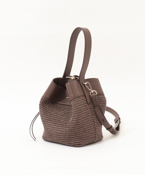 LORISTELLA（ロリステッラ）の「【LORISTELLA/ロリステッラ】キューブワンハンドル雑材コンビバッグ（ショルダーバッグ・レディース・ブラウン/ベージュ・FREE）」の12枚目の写真
