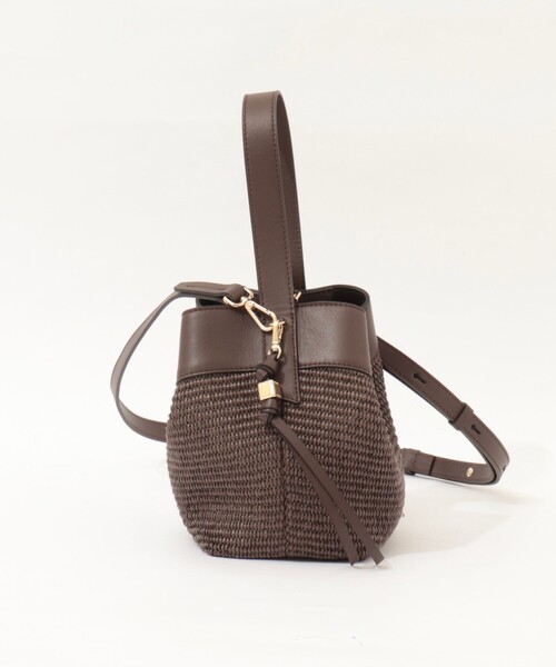 LORISTELLA（ロリステッラ）の「【LORISTELLA/ロリステッラ】キューブワンハンドル雑材コンビバッグ（ショルダーバッグ・レディース・ブラウン/ベージュ・FREE）」の13枚目の写真