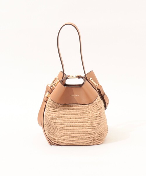 LORISTELLA（ロリステッラ）の「【LORISTELLA/ロリステッラ】キューブワンハンドル雑材コンビバッグ（ショルダーバッグ・レディース・ブラウン/ベージュ・FREE）」の14枚目の写真