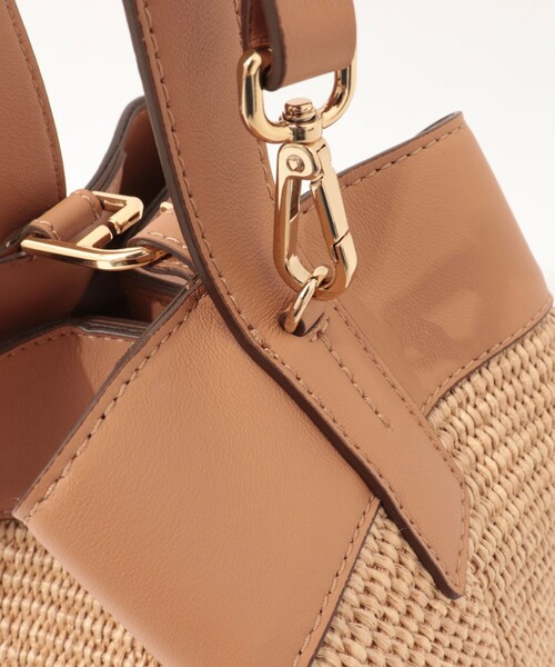 LORISTELLA（ロリステッラ）の「【LORISTELLA/ロリステッラ】キューブワンハンドル雑材コンビバッグ（ショルダーバッグ・レディース・ブラウン/ベージュ・FREE）」の4枚目の写真