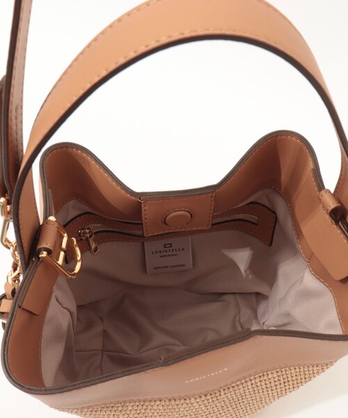 LORISTELLA（ロリステッラ）の「【LORISTELLA/ロリステッラ】キューブワンハンドル雑材コンビバッグ（ショルダーバッグ・レディース・ブラウン/ベージュ・FREE）」の5枚目の写真