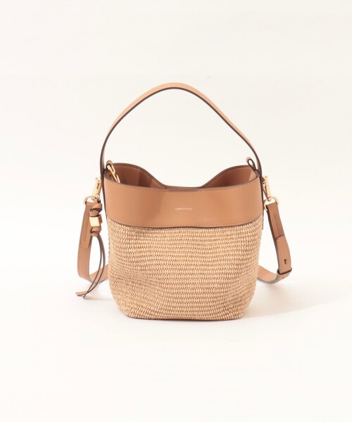 LORISTELLA（ロリステッラ）の「【LORISTELLA/ロリステッラ】キューブワンハンドル雑材コンビバッグ（ショルダーバッグ・レディース・ブラウン/ベージュ・FREE）」の6枚目の写真