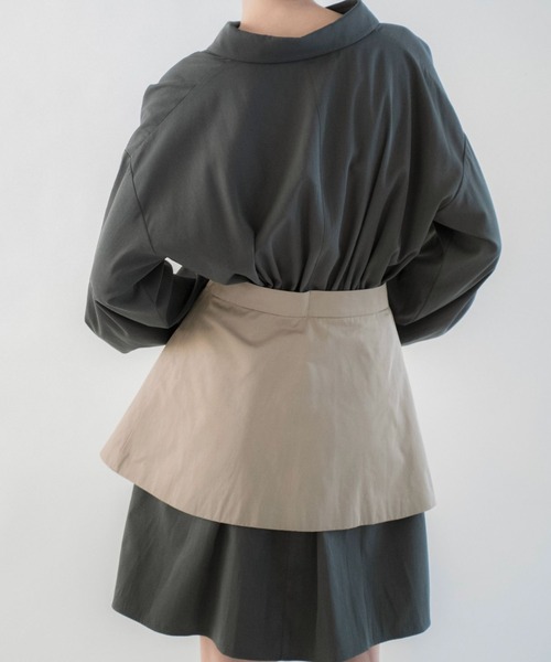 WILLFULLY(ウィルフリー)の「docking skirt layered like shirt OP(シャツワンピース・レディース・タン/グレー系その他・FREE)」の6枚目の写真