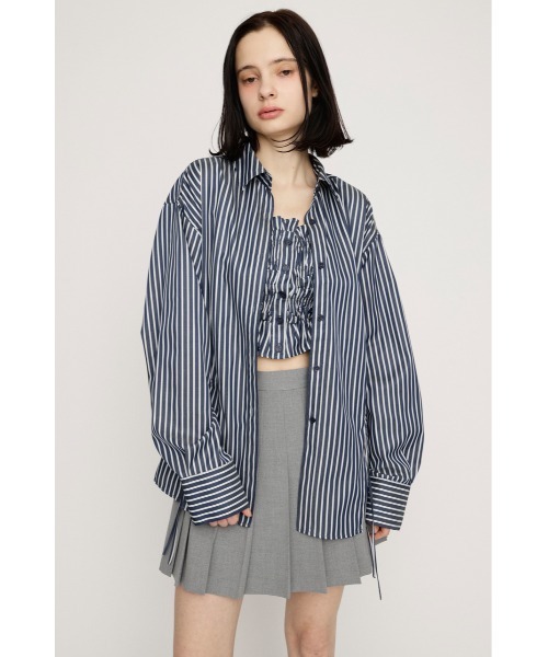 SLY（スライ）の「BUSTIER LAYERED GATHER SH ビスチェレイヤードギャザーシャツ 春服（シャツ/ブラウス・レディース・ブルー系その他/ネイビー系/イエロー系その他・FREE）」の16枚目の写真