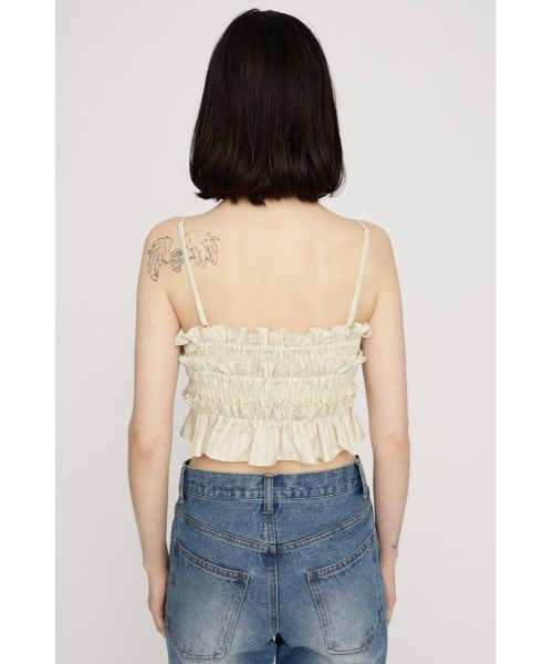 BUSTIER LAYERED GATHER SH ビスチェレイヤードギャザーシャツ 春服