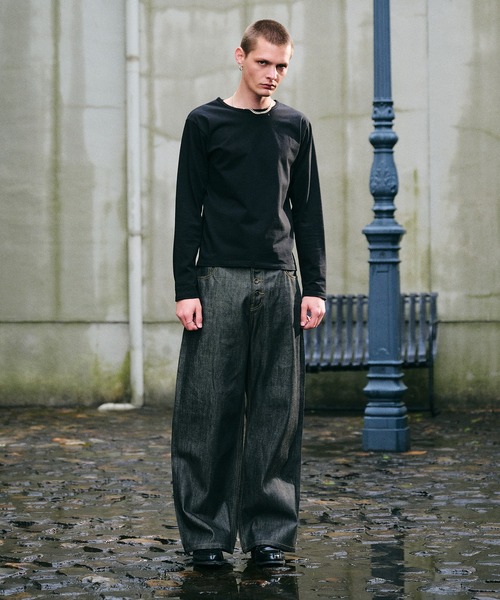 Regen Glanz(レーゲングランツ)の「selveage button fly straight denim pants / セルビッジボタンフライストレートデニムパンツ(デニムパンツ・メンズ・インディゴブルー/ブラック・LARGE/SMALL/MEDIUM)」の19枚目の写真