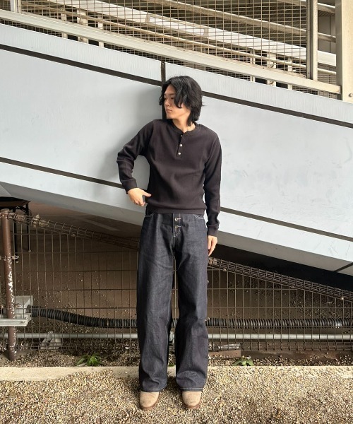 selveage button fly straight denim pants ⁄ セルビッジボタンフライ