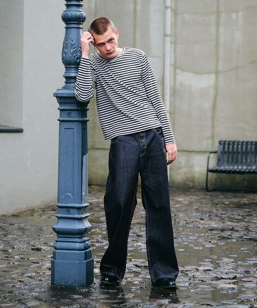 Regen Glanz(レーゲングランツ)の「selveage button fly straight denim pants / セルビッジボタンフライストレートデニムパンツ(デニムパンツ・メンズ・インディゴブルー/ブラック・LARGE/SMALL/MEDIUM)」の22枚目の写真