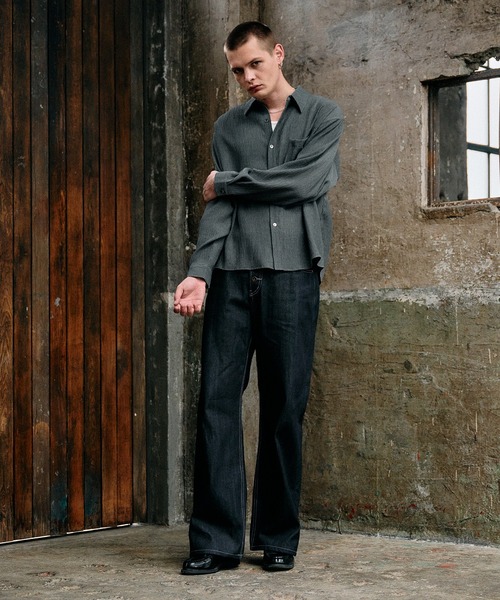 selveage button fly straight denim pants / セルビッジボタンフライ