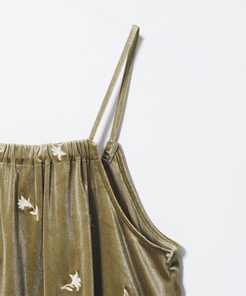 CITEN（シテン）の「＜CITEN＞ベロアエンブロイダリーカットキャミソール（キャミソール・レディース・オリーブ/ダークグリーン・FREE）」の14枚目の写真