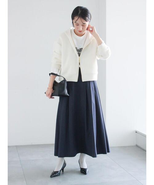 Te chichi(テチチ)の「ダンボールジョーゼットフーディー(Tシャツ/カットソー・レディース・ブラック/グレー/オフホワイト・F)」の20枚目の写真