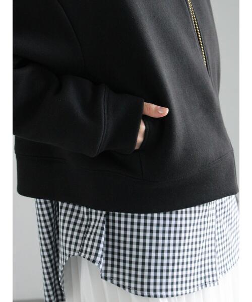 Te chichi(テチチ)の「ダンボールジョーゼットフーディー(Tシャツ/カットソー・レディース・ブラック/グレー/オフホワイト・F)」の8枚目の写真