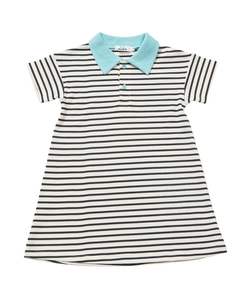 pairmanon（ペアマノン）の「【リンクコーデ】【さらっとワッフル】ガールズ ボーダー ポロワンピース（ワンピース・キッズ・ホワイト系その他/グリーン系その他/ピンク系その他・90/100/110/120/130/140/150）」の11枚目の写真