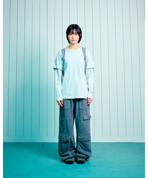 THECOLDESTMOMENT(ザコールデストモーメント)の「TCM raw cut layered long sleeve (light grey)(Tシャツ/カットソー・レディース・その他・SMALL/MEDIUM/LARGE)」の9枚目の写真