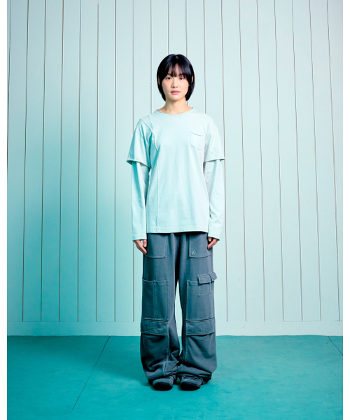 THECOLDESTMOMENT(ザコールデストモーメント)の「TCM raw cut layered long sleeve (light grey)(Tシャツ/カットソー・レディース・その他・SMALL/MEDIUM/LARGE)」の6枚目の写真