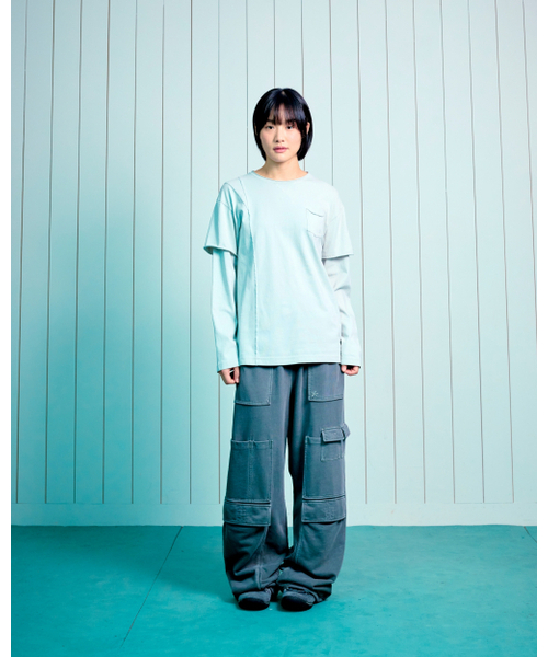 THECOLDESTMOMENT(ザコールデストモーメント)の「TCM raw cut layered long sleeve (light grey)(Tシャツ/カットソー・レディース・その他・SMALL/MEDIUM/LARGE)」の3枚目の写真