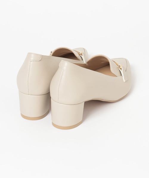 GLOBAL WORK（グローバルワーク）の「らくっションポインテッドビットヒールローファー/641249（ローファー・レディース・ブラック/ダークブラウン/オフホワイト・MEDIUM/LARGE）」の7枚目の写真