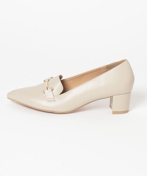 GLOBAL WORK（グローバルワーク）の「らくっションポインテッドビットヒールローファー/641249（ローファー・レディース・ブラック/ダークブラウン/オフホワイト・MEDIUM/LARGE）」の8枚目の写真