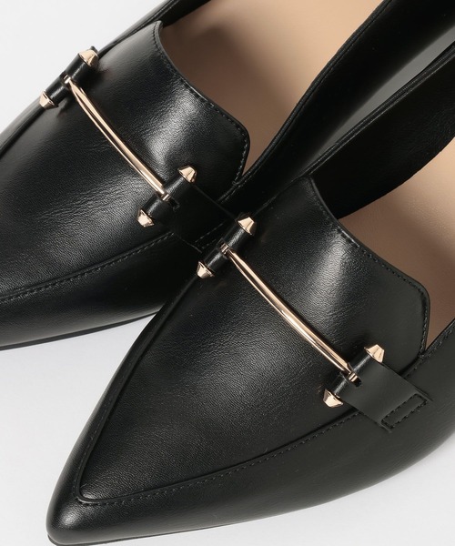 GLOBAL WORK（グローバルワーク）の「らくっションポインテッドビットヒールローファー/641249（ローファー・レディース・ブラック/ダークブラウン/オフホワイト・MEDIUM/LARGE）」の16枚目の写真