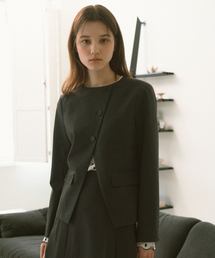 YUPPE（ヨッペ）の「ダイアグナルジャケット_チャコール（テーラードジャケット）」