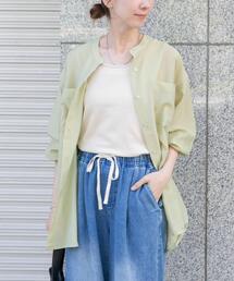 ITEMS URBANRESEARCH | シアーバンドカラーシャツ(シャツ/ブラウス)