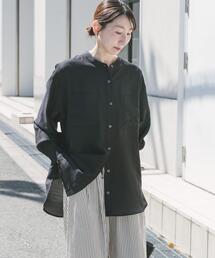 ITEMS URBANRESEARCH（アイテムズ アーバンリサーチ）の「シアーバンドカラーシャツ（シャツ/ブラウス）」