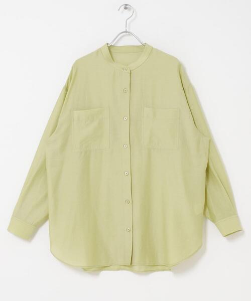 ITEMS URBANRESEARCH（アイテムズ アーバンリサーチ）の「シアーバンドカラーシャツ（シャツ/ブラウス・レディース・ピンク/ゴールド/ブラック/ブルー/グリーン系その他・FREE）」の15枚目の写真
